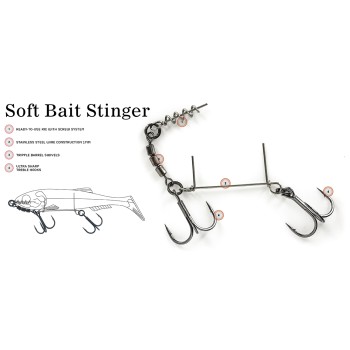 Molix Soft Bait Stinger - Tandem Treble Hook