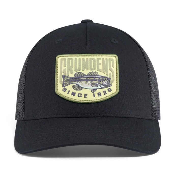 Grundéns Bass Patch Trucker Black – Cappellino Pesca Outdoor