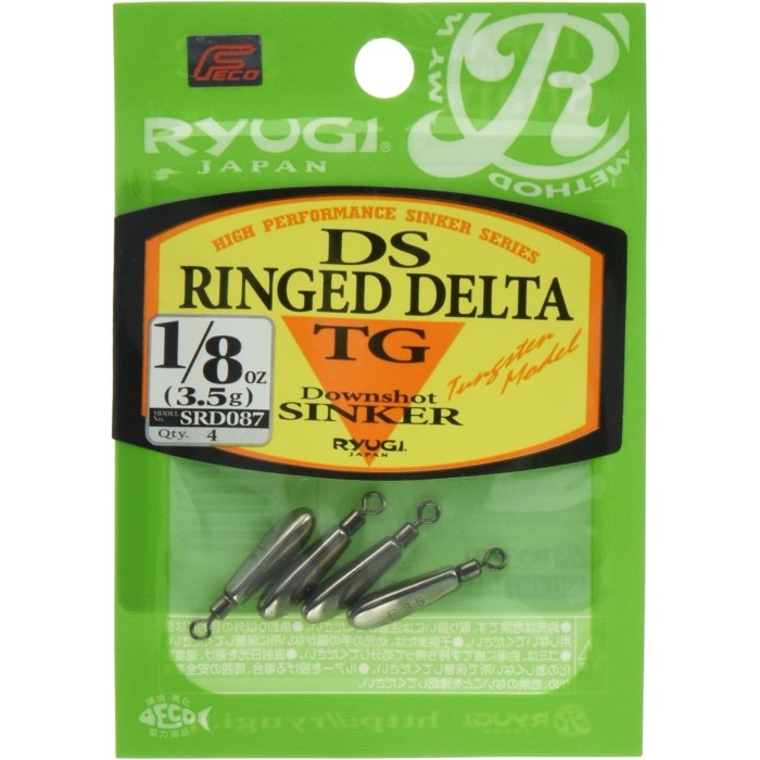 Ryugi Japan DS Ringed Delta TG – Tungsten Drop Shot Sinker