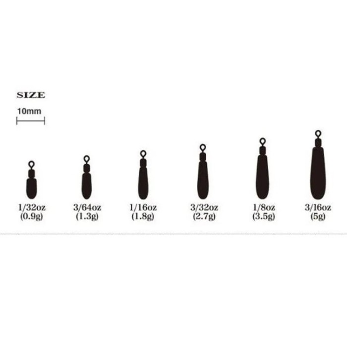 Ryugi Japan DS Ringed Delta TG – Tungsten Drop Shot Sinker