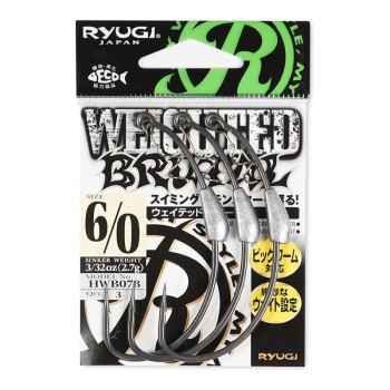 Ryugi Japan Weighted Brutal – Amo Offset Piombato per Big Soft Bait
